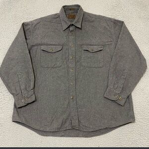 Vintage St. John's Bay - Size L - Gray Chamois Button Down Shirt